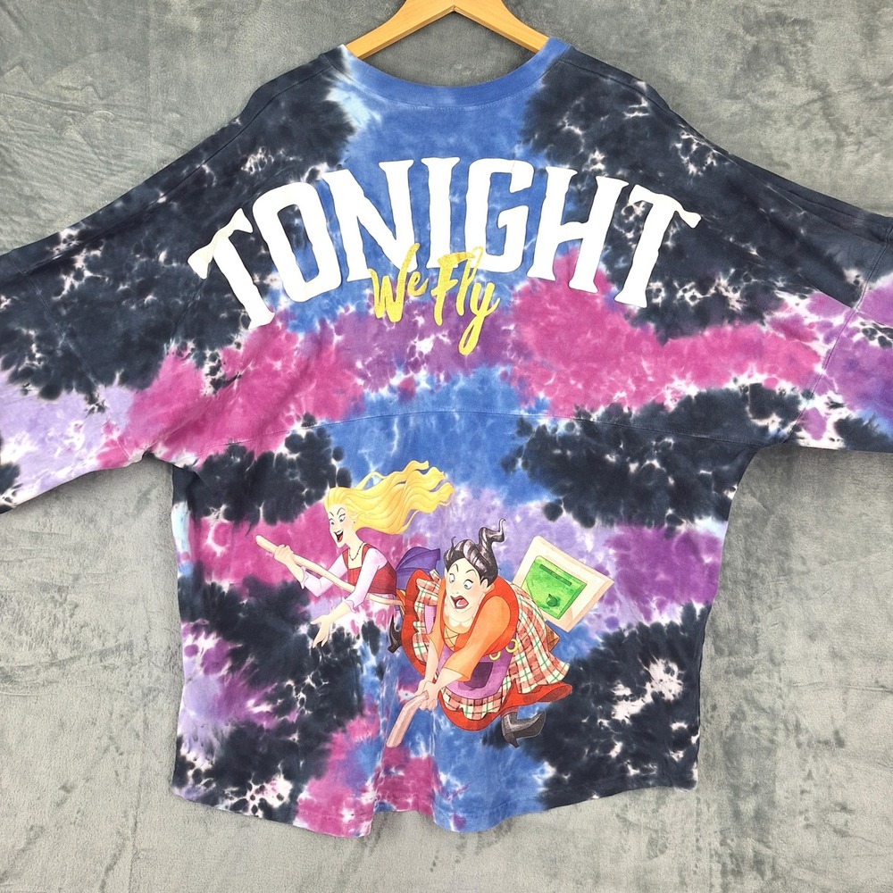 Disney Parks Spirit Jersey XXL Hocus Pocus Tonight We Fly Halloween 2022 Tie Dye